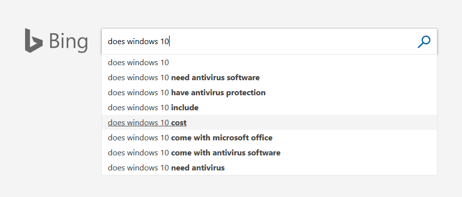 "Does Windows 10 need antivirus" ranks highly in search results