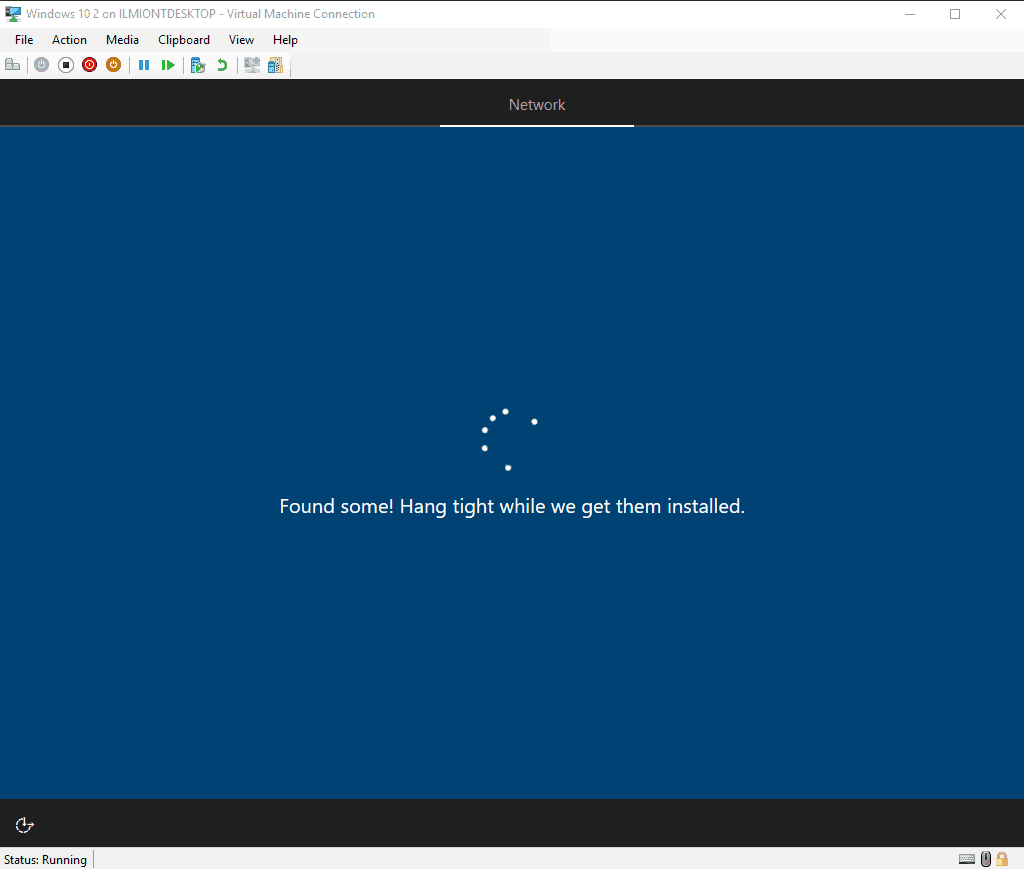 Screenshot of Windows 10 setup