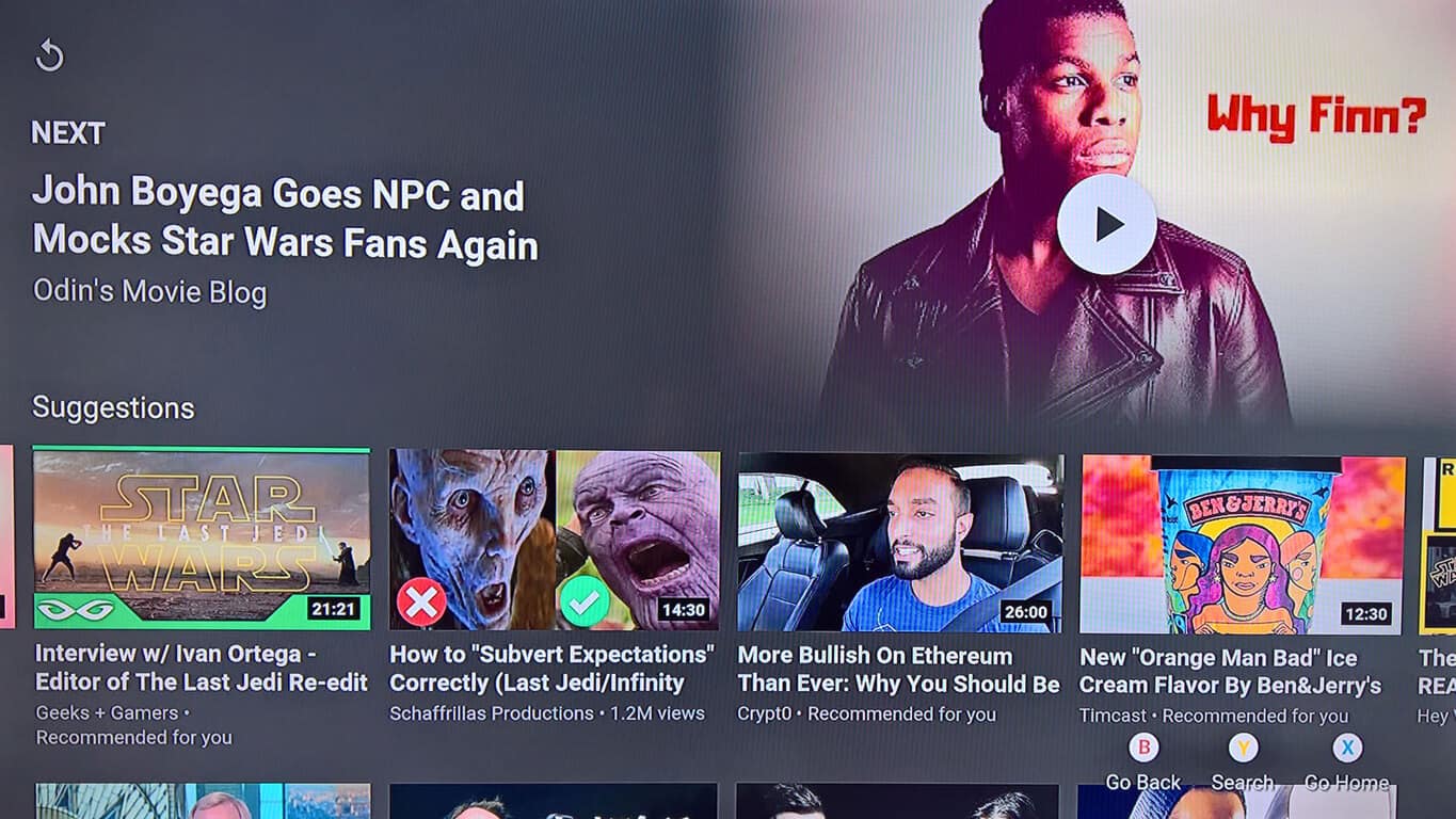 Xbox One YouTube app