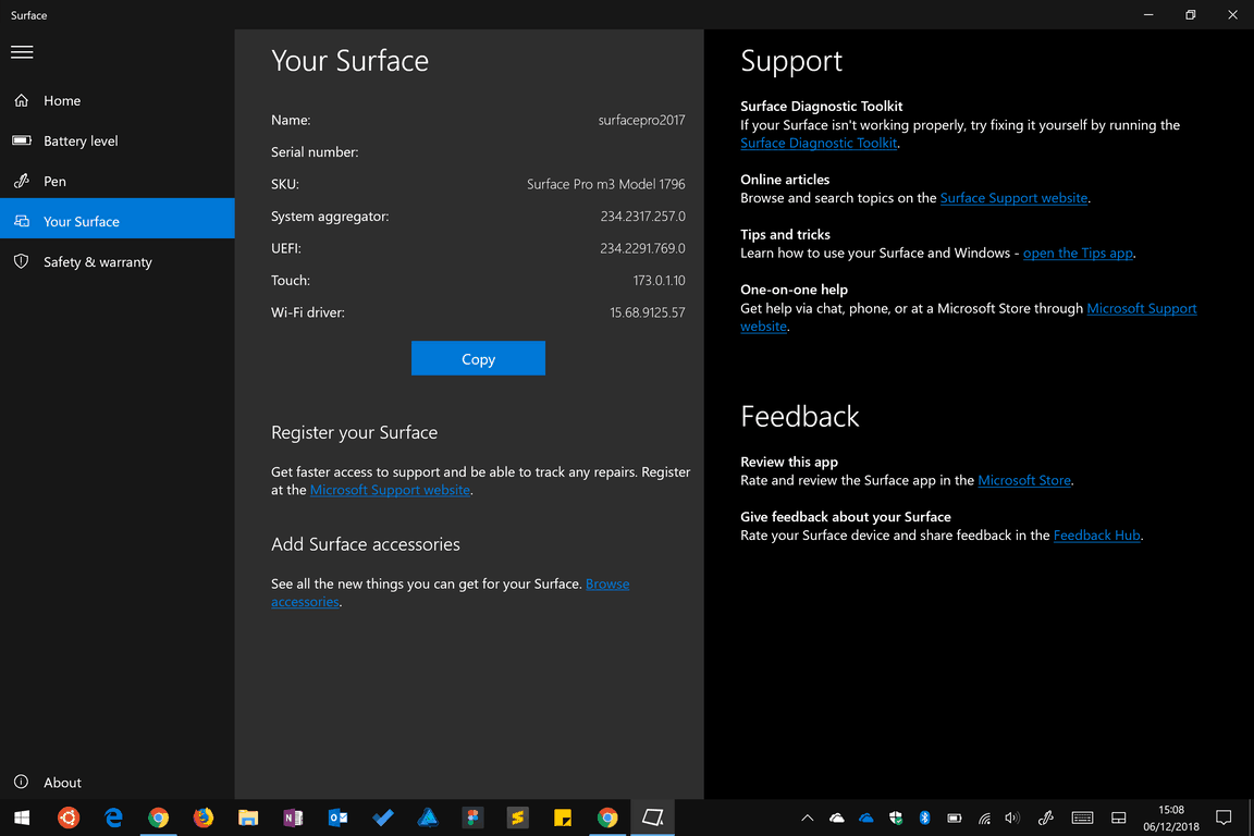 Surface app screenshot