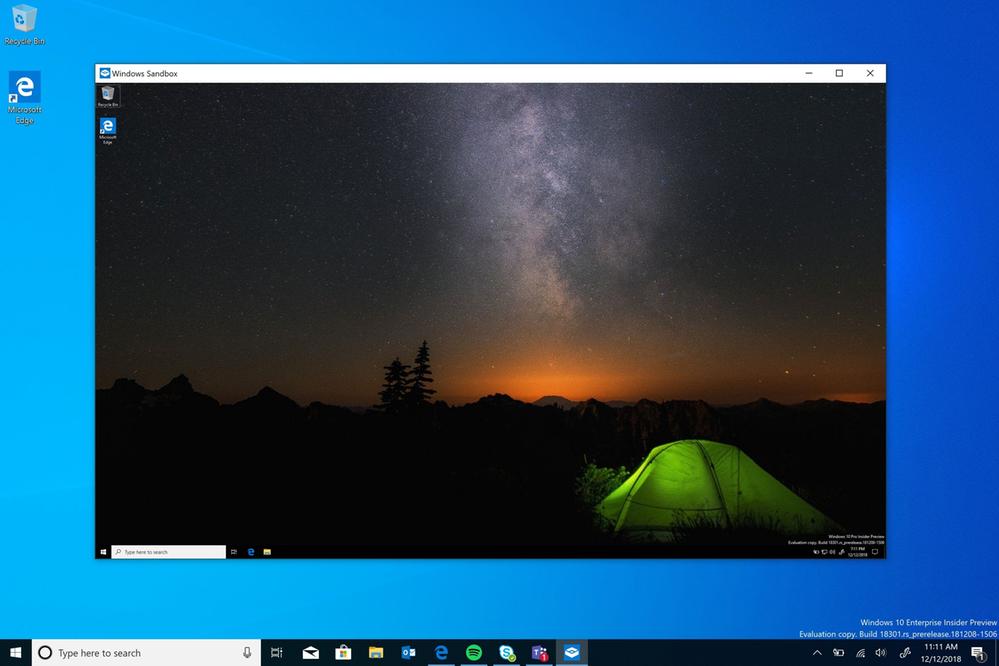 Microsoft confirms that Windows Sandbox fails to launch on Windows 10 Insider build 18305.1003 - OnMSFT.com - January 2, 2019