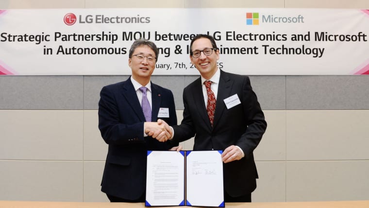 Microsoft and LG agree to work together on automotive technologies - OnMSFT.com - January 9, 2019