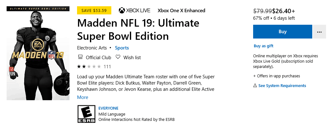 Save Big On Destiny 2, Madden Nfl 19 And Assassin’s Creed Games With This Week’s Deals With Gold - Madden Nfl 19 Super Bowl Sale Save big on Destiny 2, Madden NFL 19 and Assassin’s Creed games with this week’s Deals with Gold - OnMSFT.com - January 29, 2019