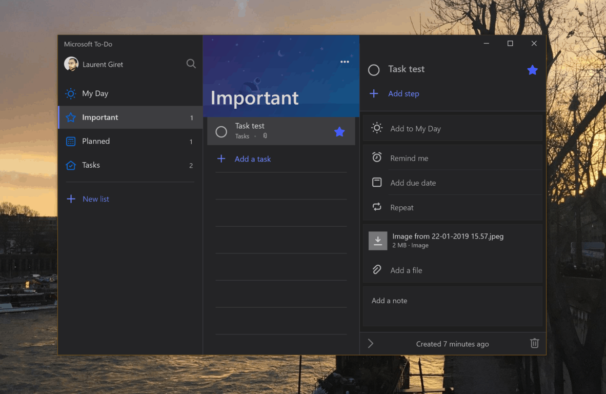 File attachments are now available for Microsoft To-Do beta testers - OnMSFT.com - January 22, 2019