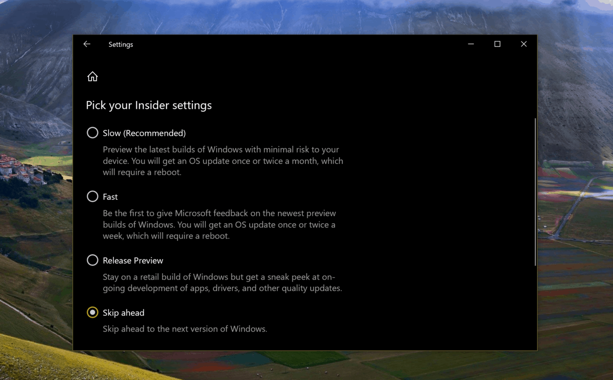 [Updated] No new Windows 10 Insider build today, but Microsoft quietly reopens Skip Ahead Insider ring - OnMSFT.com - January 30, 2019