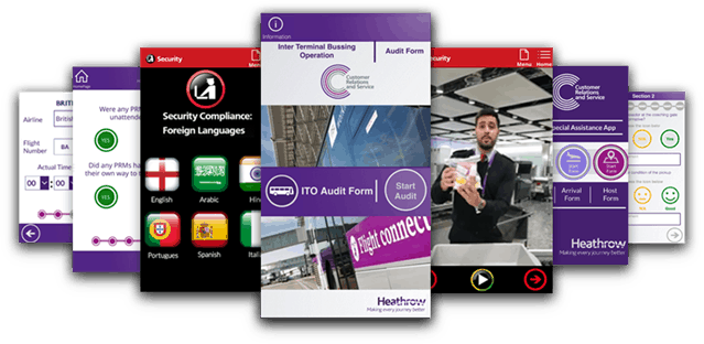 Selection of PowerApps built by Heathrow Airport