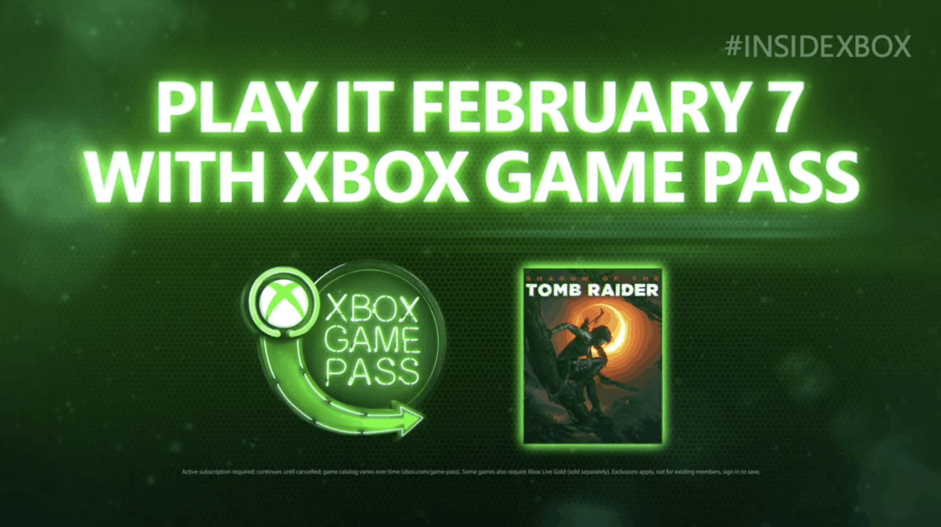 Shadow of the tomb raider is coming to xbox game pass on february 7 - onmsft. Com - february 5, 2019