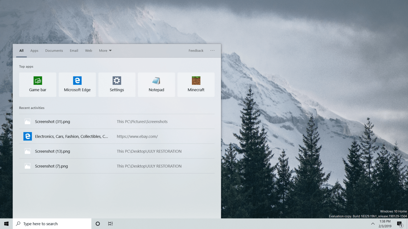 search UI