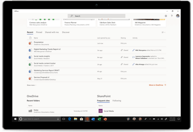 Microsoft's new Office app for Windows 10 is now available for all users - OnMSFT.com - February 20, 2019