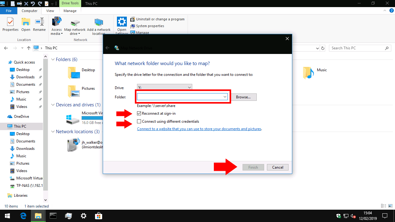 Karriere Gå ud tørst How to connect to a network share in Windows 10 - OnMSFT.com