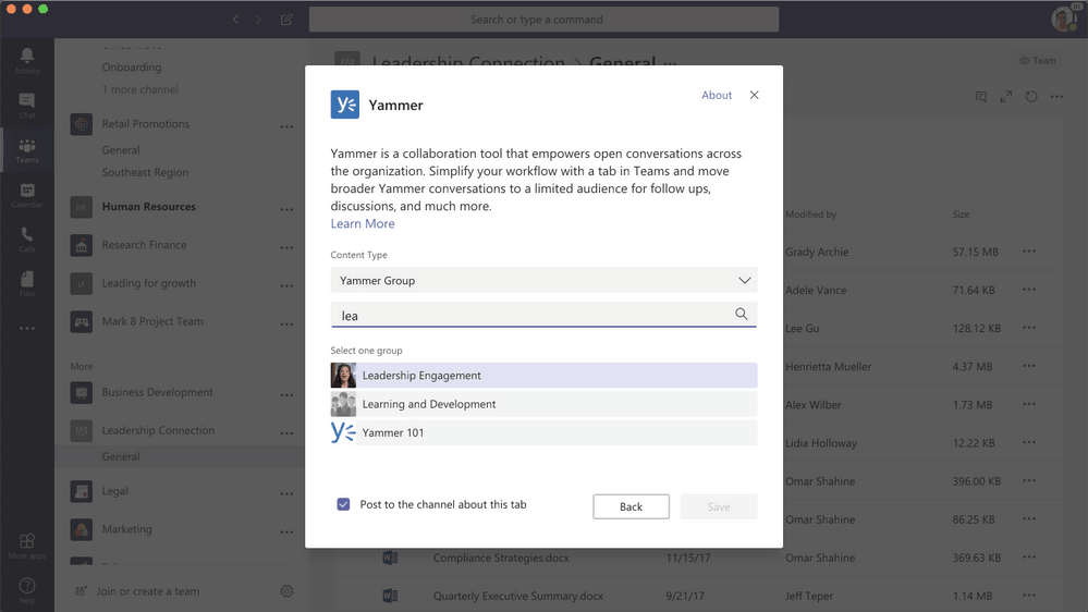 Microsoft Teams users can now access Yammer without leaving the app - OnMSFT.com - March 7, 2019