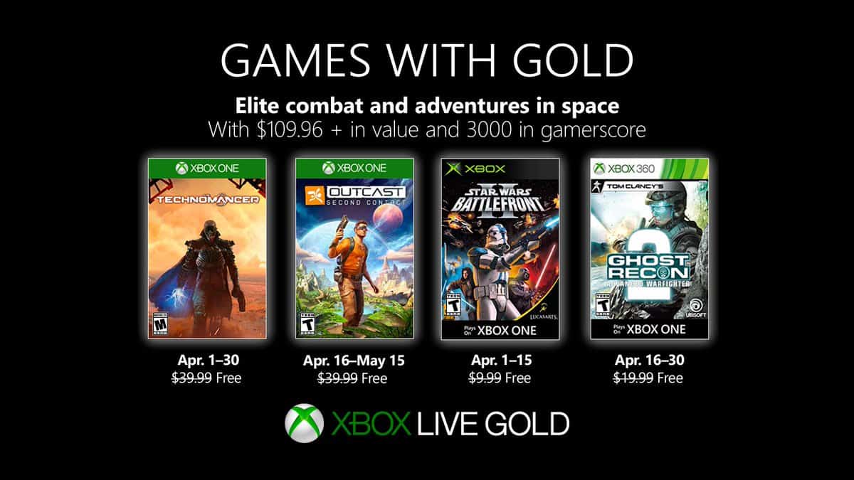 Games with Gold for April to include Outcast: Second Contact and the original Star Wars Battlefront II - OnMSFT.com - March 26, 2019