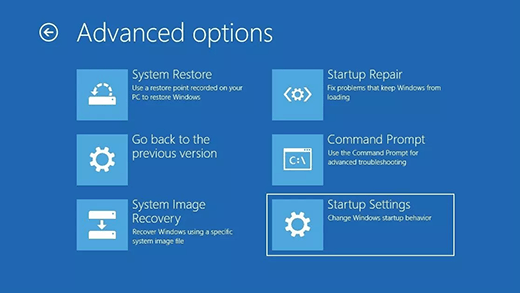 Microsoft Windows 10, Settings, Windows, Startup