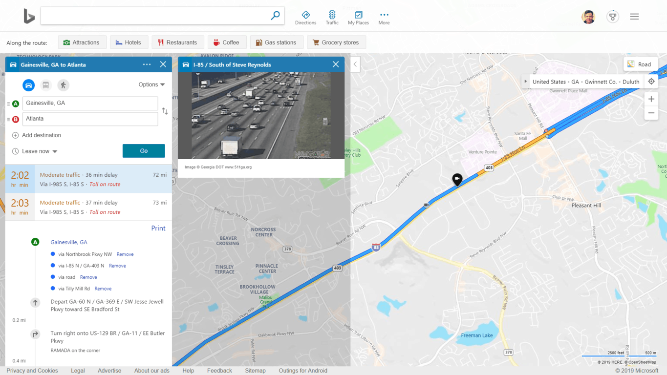 Bing maps adds traffic camera images for planning routes - onmsft. Com - april 23, 2019