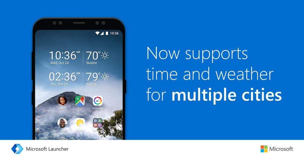 Microsoft Launcher 5.3 starts rolling out to all Android users with new weather widget, UX improvements - OnMSFT.com - April 9, 2019