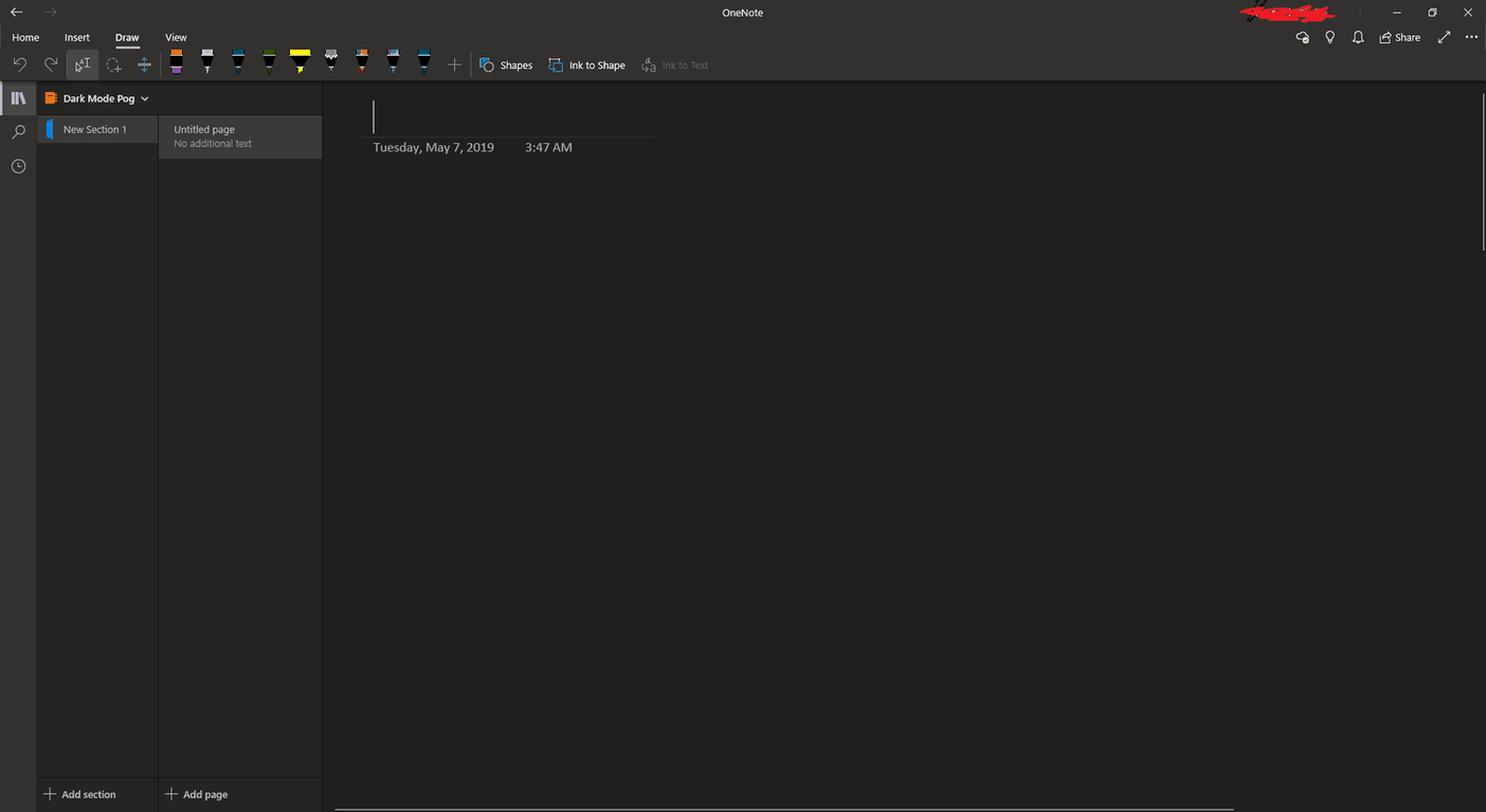 Dark mode in OneNote Windows 10 app starts rolling out to Windows Insiders - OnMSFT.com - May 7, 2019