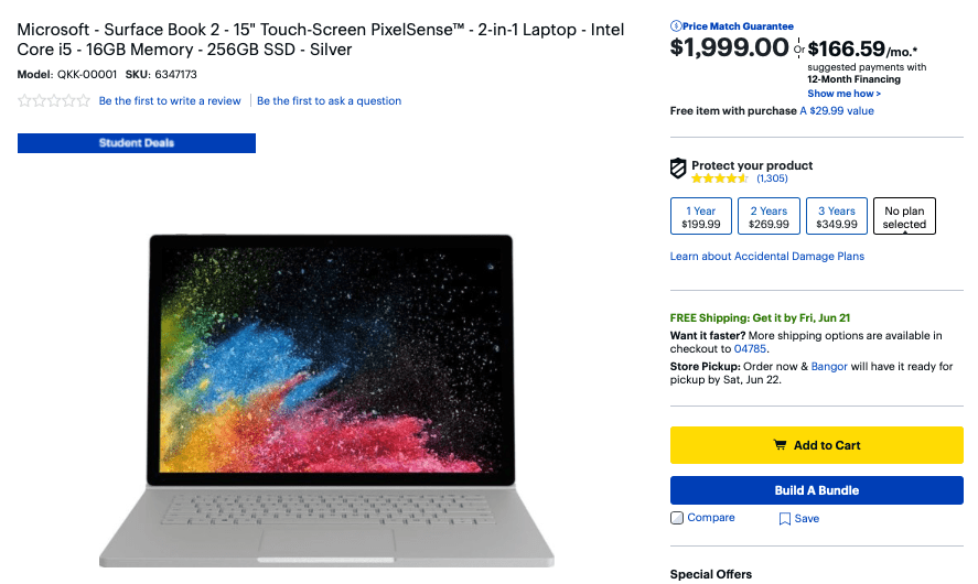 Microsoft’s 15” Surface Book 2 becomes more affordable with new Core i5 model - OnMSFT.com - June 18, 2019