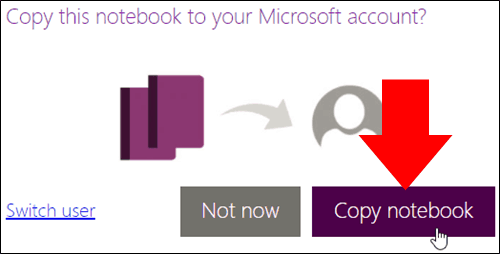 Microsoft screenshot of saving OneNote class notebooks