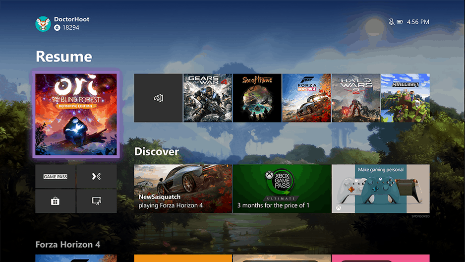 original xbox one dashboard