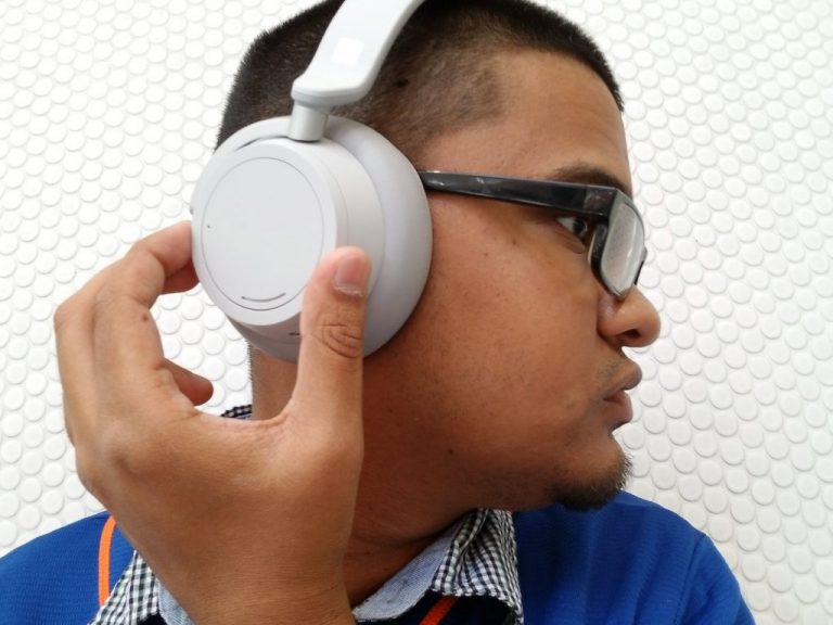 Surface Headphones Wearing
