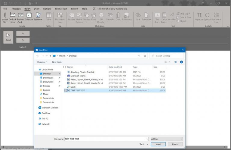 Tips and tricks for attaching files in Outlook