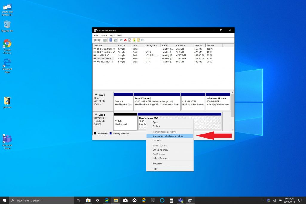 How to mount removable storage as permanent storage in Windows 10