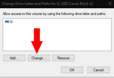 Changing drive letters in Windows 10