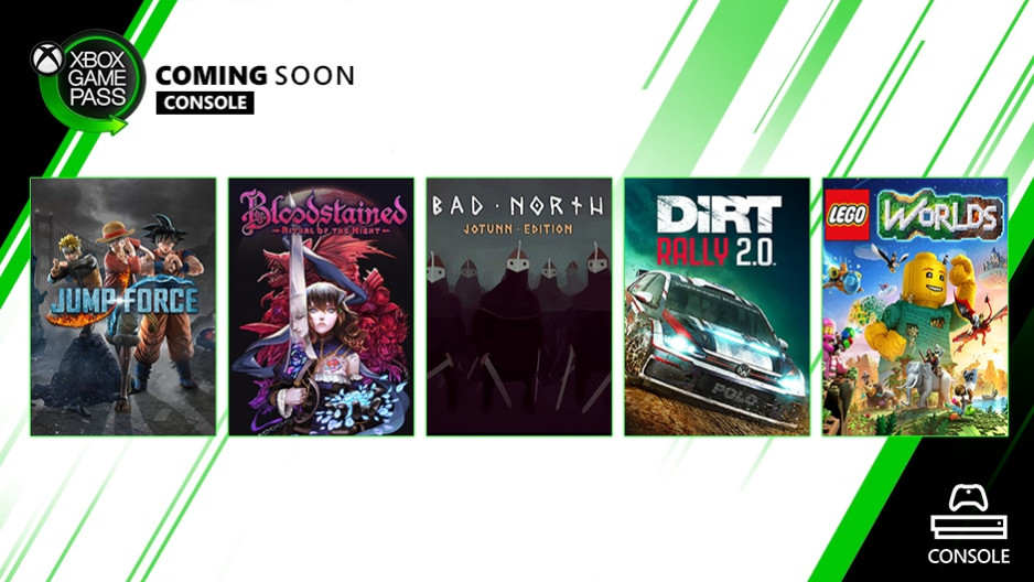 Jump Force, DiRT Rally 2.0 and more are coming to Xbox Game Pass for console in September