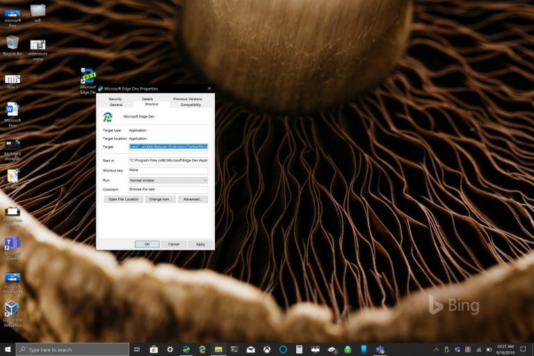 How to enable the new Extensions Menu in Edge Insider Dev