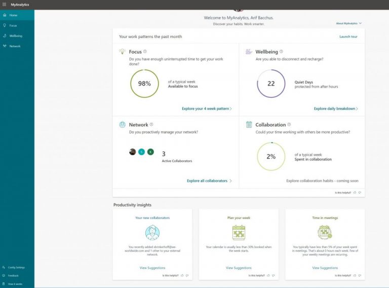 Stay healthy at work: Hands on with MyAnalytics in Office 365