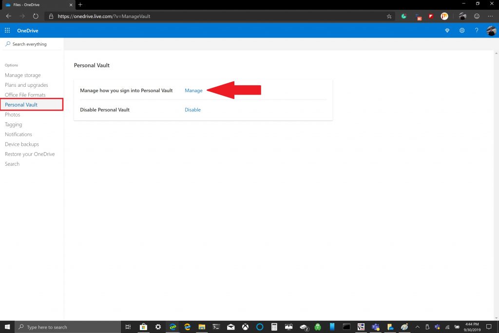 onedrive for business vault onedrive for business vault