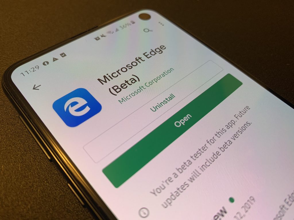 Microsoft Edge beta on Android gets new UI and features for some users - OnMSFT.com - October 23, 2019
