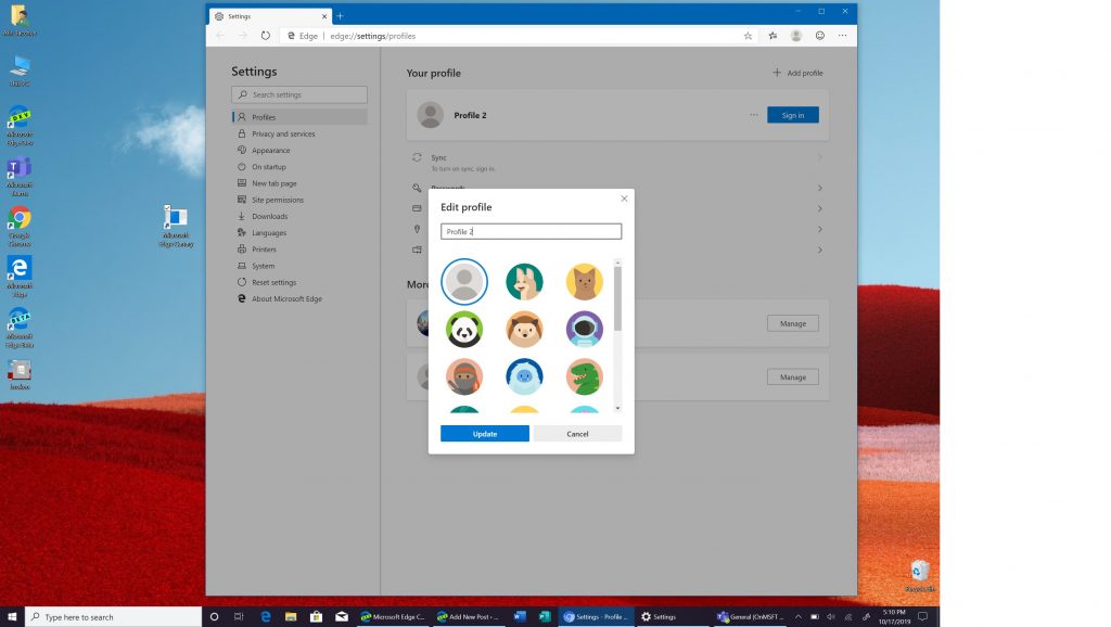 Microsoft Edge Insider Canary channel gets a memory-saving tab freeze feature, 20 new profile pictures - OnMSFT.com - October 17, 2019