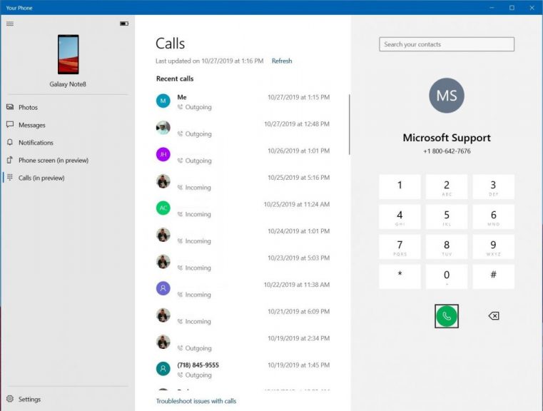 Your Phone Calling Dial Pad