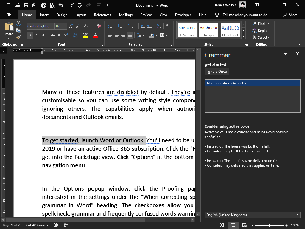 how to enable writing style assistance in microsoft word microsoft word assistance