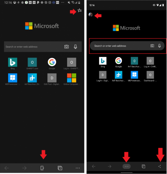 Hands-on with the new and improved "Control Center" in Microsoft Edge Beta on Android - OnMSFT.com - December 30, 2019