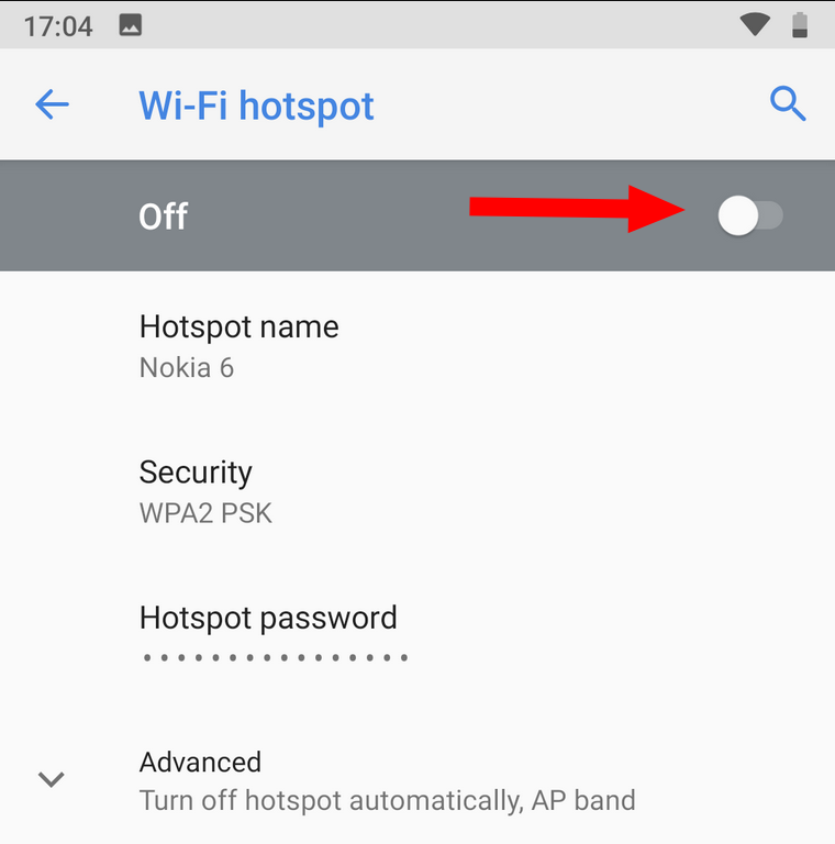 Virkjaðu Wi-Fi heitan reit á Android