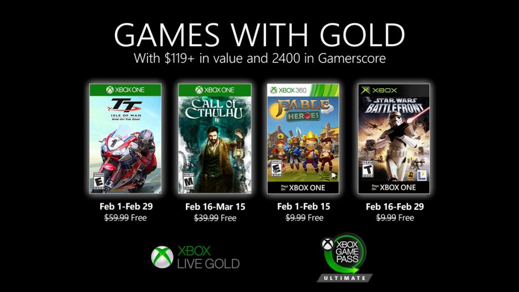 Here's what's coming for Xbox Live Games with Gold for February - OnMSFT.com - January 28, 2020