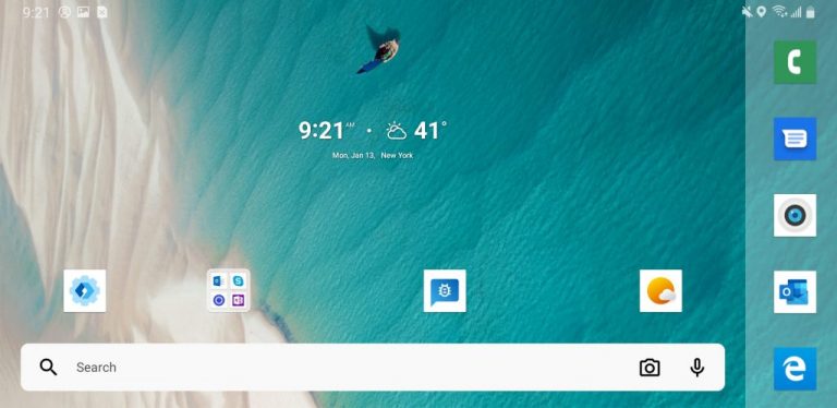 Microsoft Launcher Preview Portrait Mode