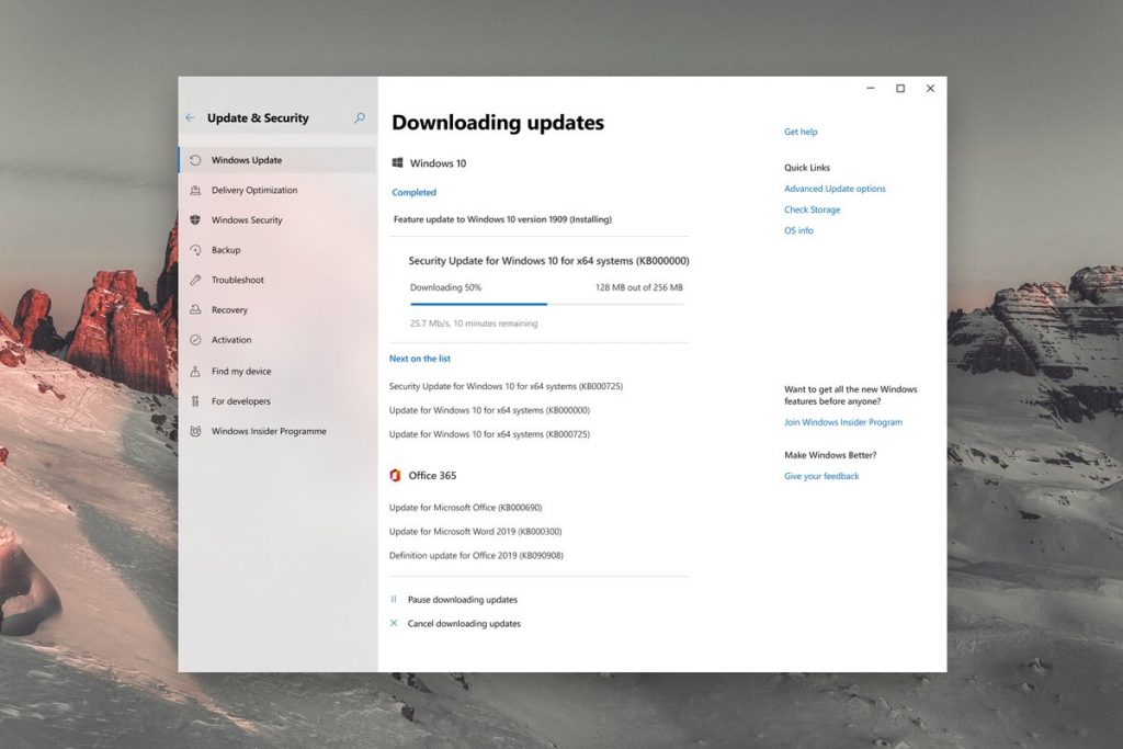 Windows 10 Download Updates