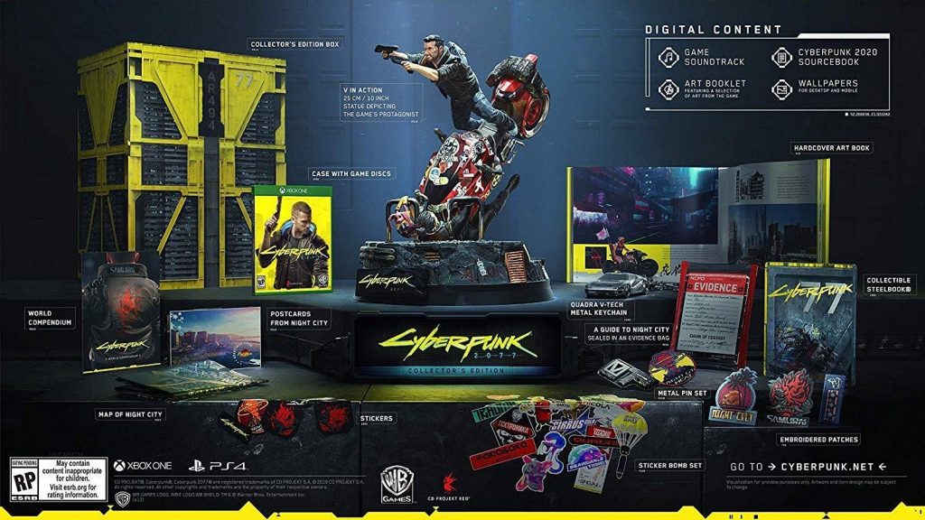 Cyberpunk 2077 collector's edition on Xbox One