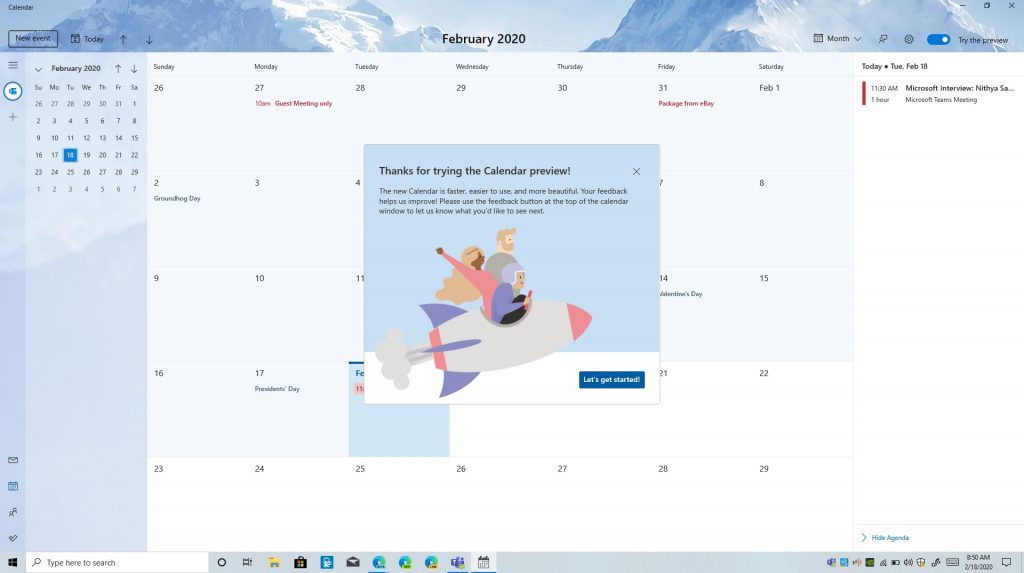 Hands on with the improved Windows 10 Calendar app: This is how it always should have been - OnMSFT.com - February 18, 2020