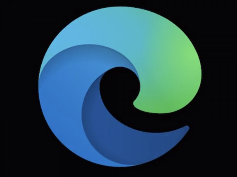 Microsoft Edge web browser dark mode icon