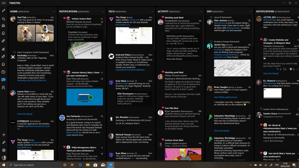 Twitter client tweeten 5 is now available on windows with arm64 support - onmsft. Com - february 12, 2020