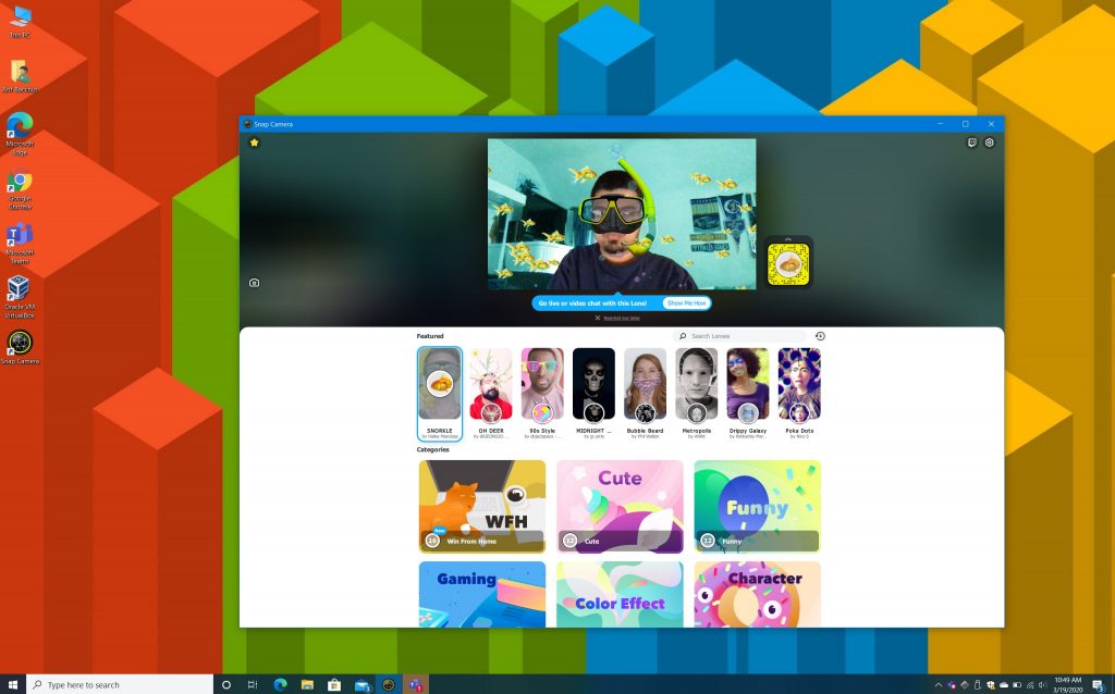 Snapchat Camera Windows 10