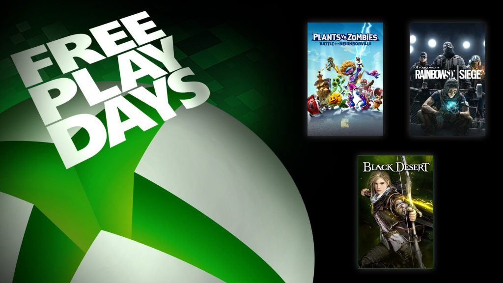 Rainbow six siege, plants vs. Zombies: battle for neighborville, and black desert are free to play with xbox live gold this weekend - onmsft. Com - march 5, 2020