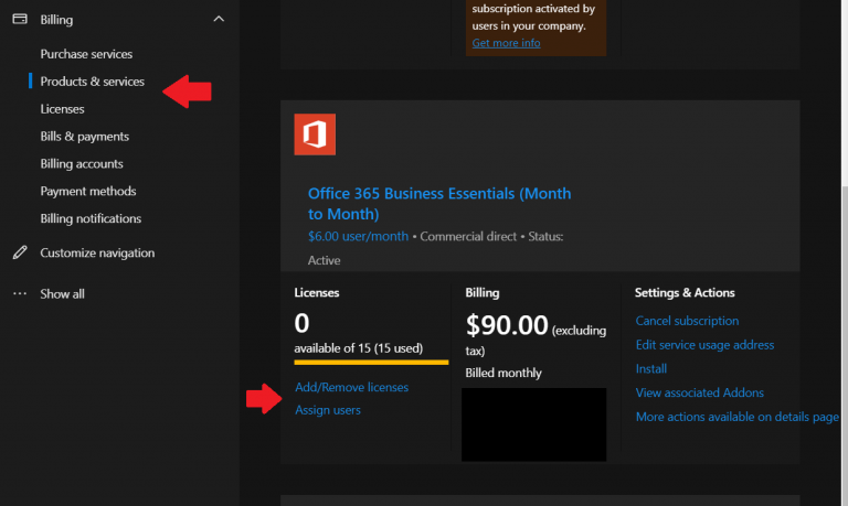 how to remove office 365 reseller