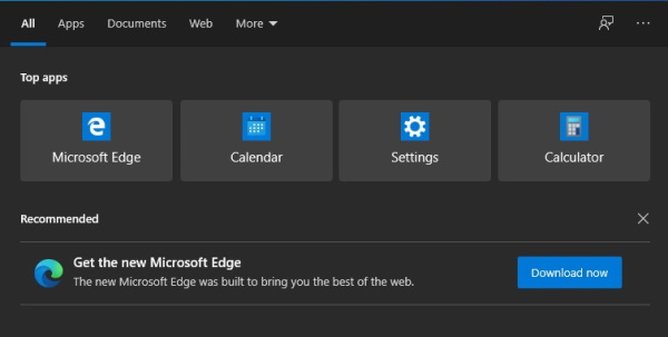 Edge ad Windows-10