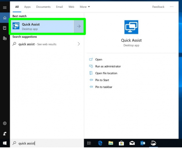 Quick Assist in Windows 10