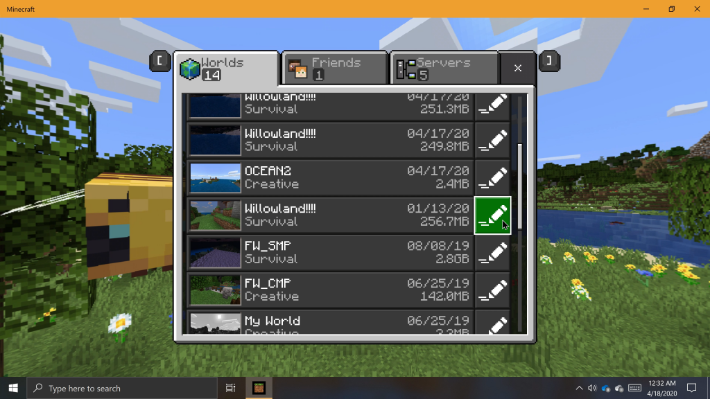 minecraft export